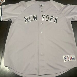 Majestic 2000 World Series New York Yankees Bernie Sanders XL Baseball Jersey